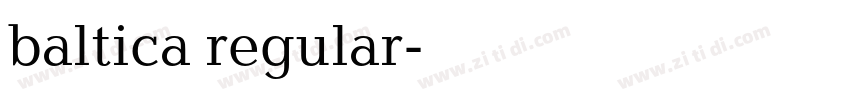 baltica regular字体转换